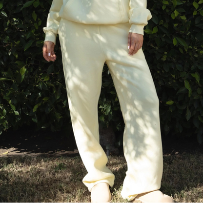 The Off Duty Sweatpant: Lemon Cream