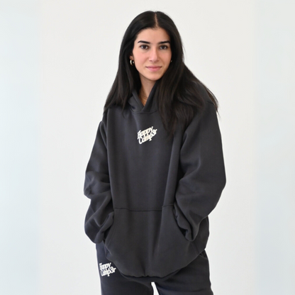 Happy Camp3r - Puff Core Hoodie: Charcoal