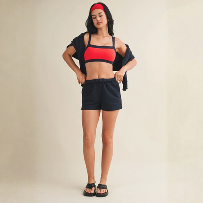 Fabiana Sports Bra: Blood Orange