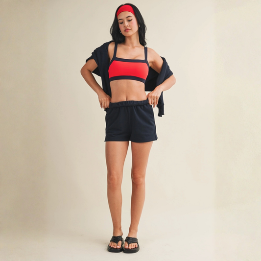 Fabiana Sports Bra: Blood Orange