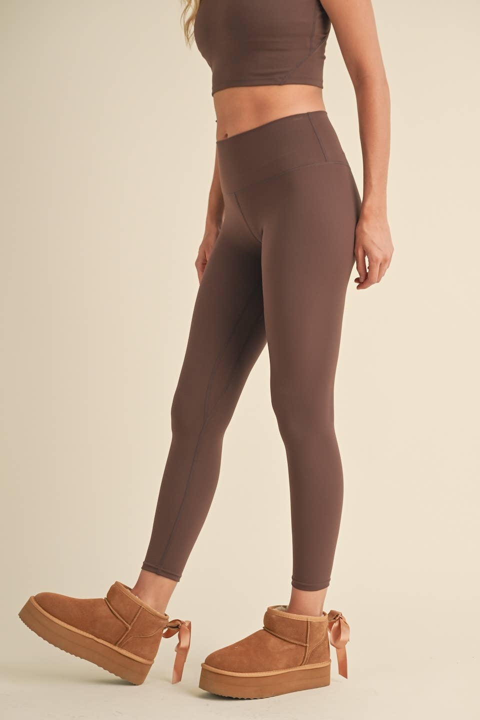 Ava High-Rise Leggings: Chocolate