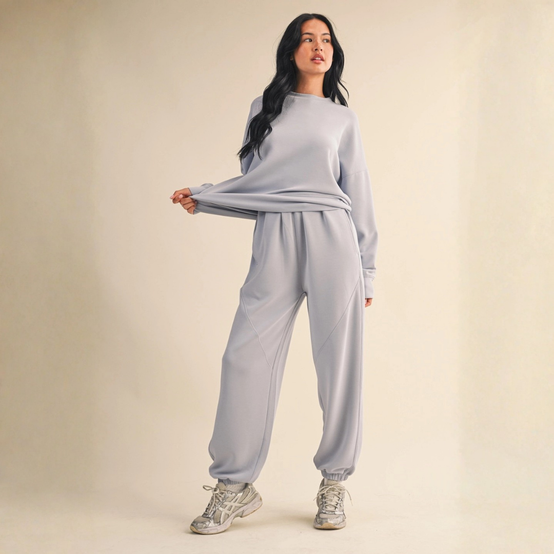 Zada Super Soft Jogger Pants: Dusty Blue