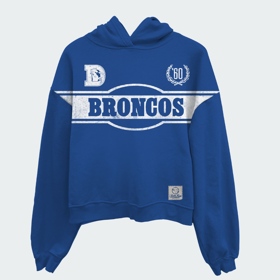 Broncos Oversized Cropped Hoodie