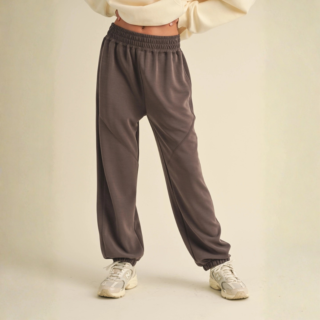 Zada Super Soft Jogger Pants: Chocolate