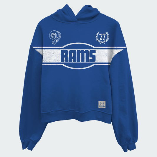 Rams Oversized Cropped Hoodie