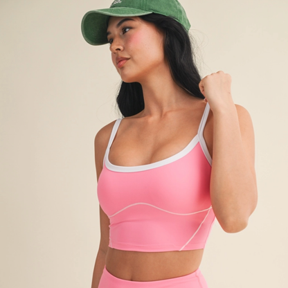 Kassie Contrast Tank: Cotton Candy