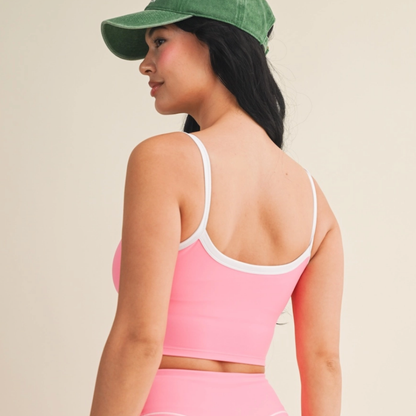 Kassie Contrast Tank: Cotton Candy