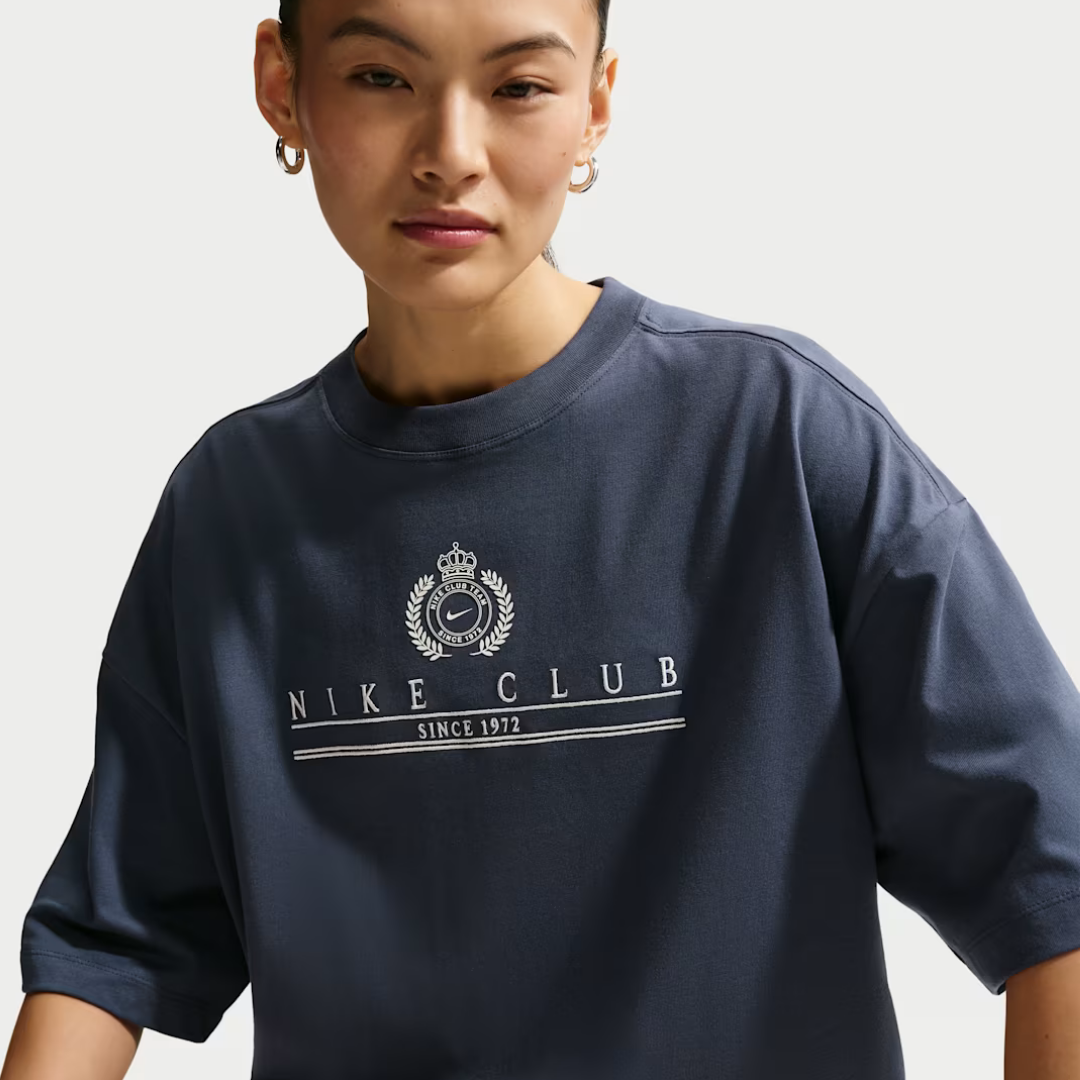 Nike Club Oversized Tee: Navy
