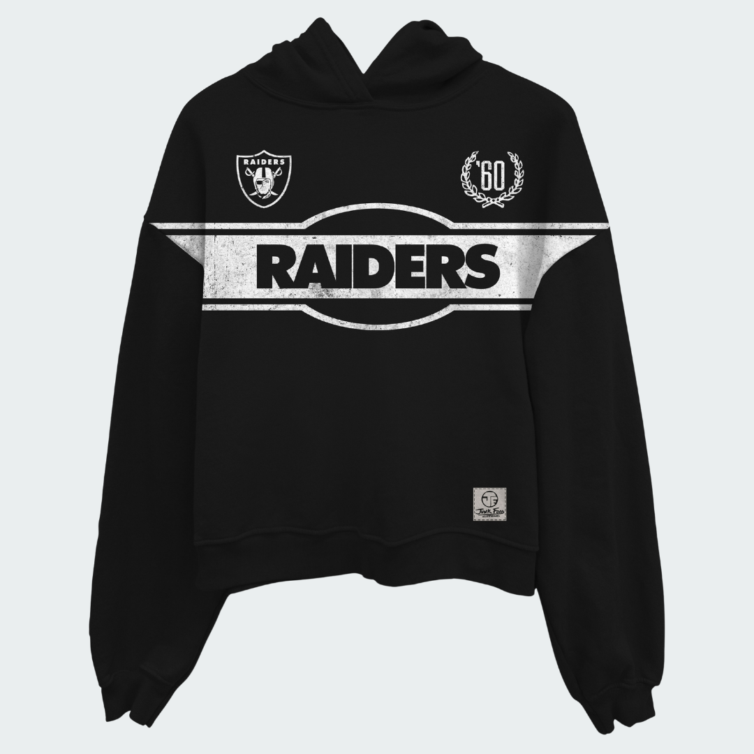 Raiders Oversized Cropped Hoodie