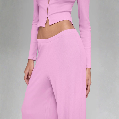 alo - Mid-Rise Dreamlight Straight Pant: Candy Heart Pink