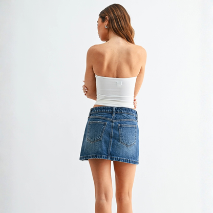 Jade Micro Jean Skirt