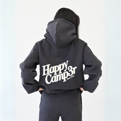 Happy Camp3r - Puff Core Hoodie: Charcoal