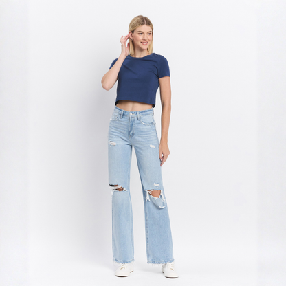 Leslie 90's High Rise Distressed Jean