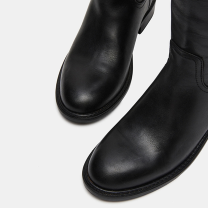 Marna Black Leather Boots