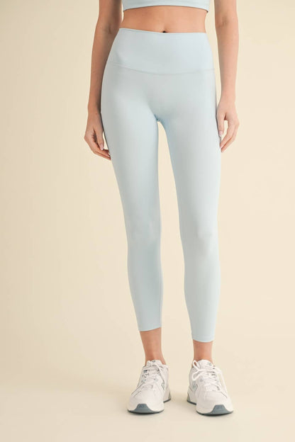 Ava High-Rise Leggings: Sky Blue