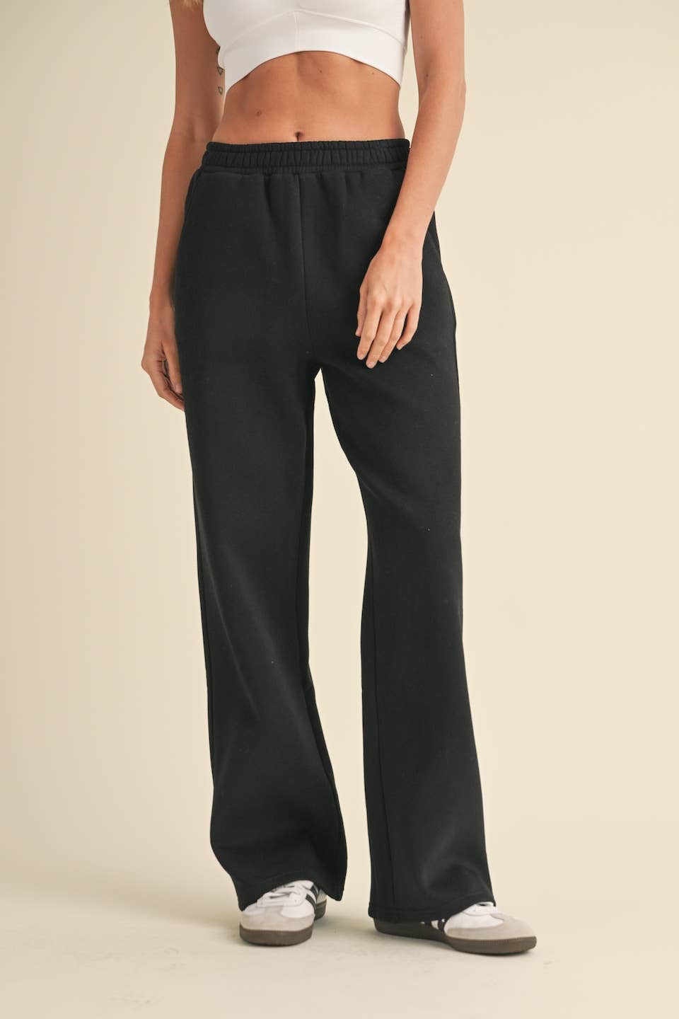 Laura Cozy Fleece Wide Leg Sweats