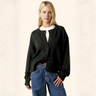 Gillian Black Oversized Knit Cardigan