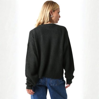 Gillian Black Oversized Knit Cardigan