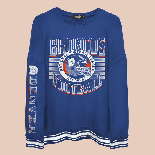 Broncos Striped Crew