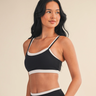 Stacy Layered Sports Bra: Black