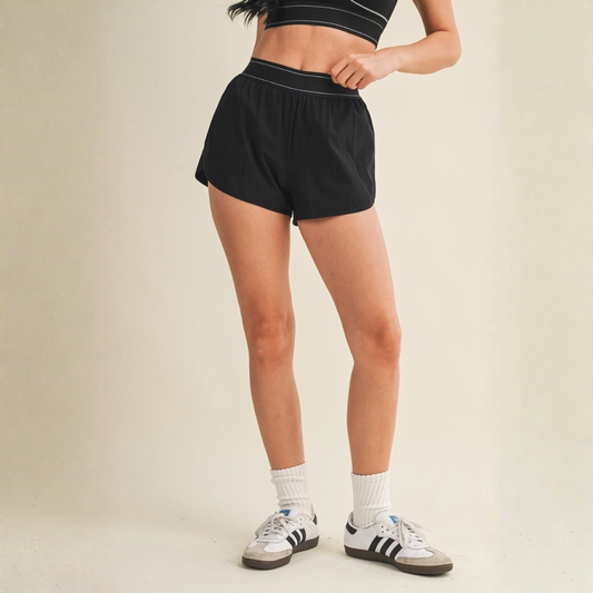 Megan Running Short: Black