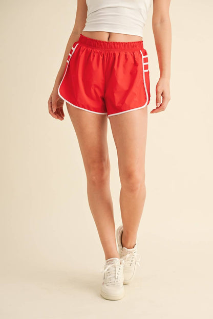 Sara On Point Shorts: Red