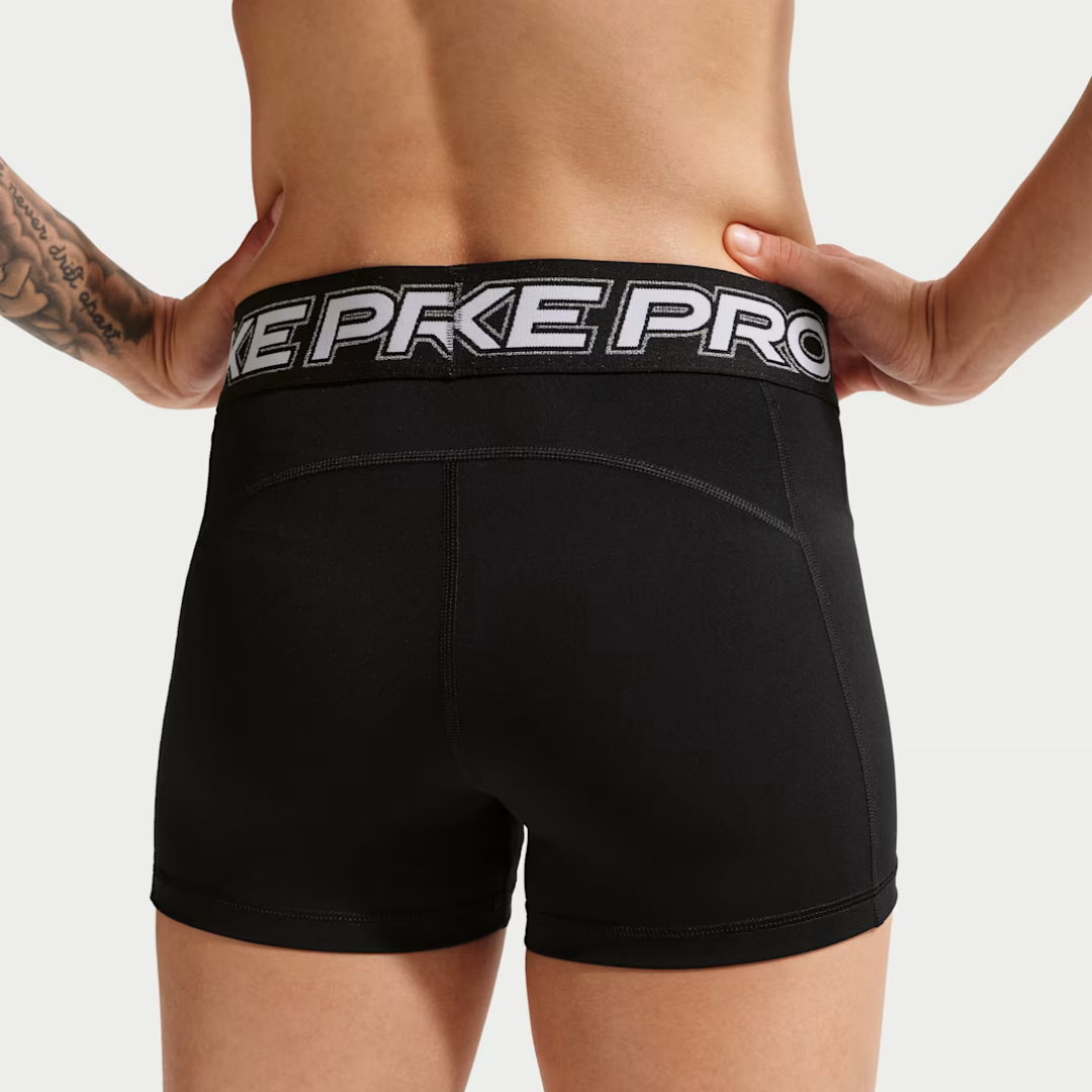 Nike Pro Mid-Rise 3" Biker Shorts: Black