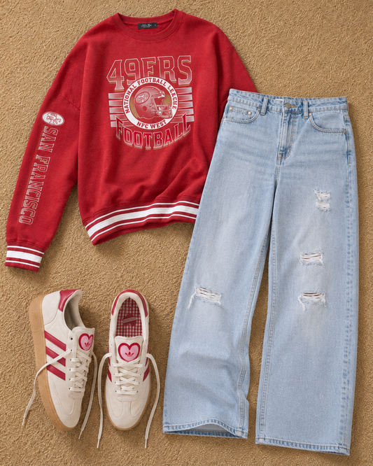 49ers Striped Crew