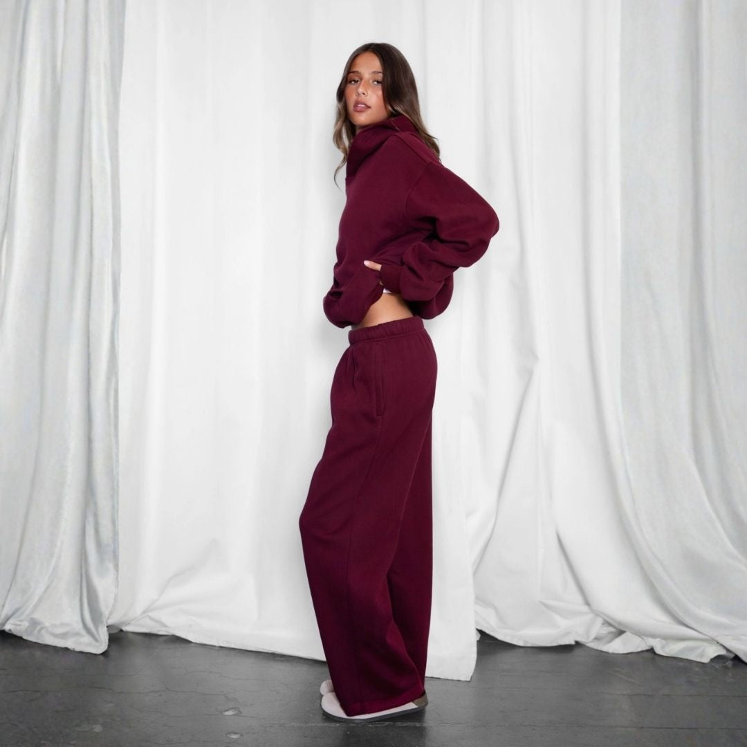 The Off Duty Sweatpant: Black Cherry