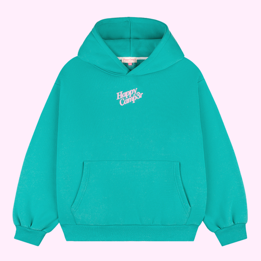 Happy Camp3r - Puff Core Hoodie: Teal Candy