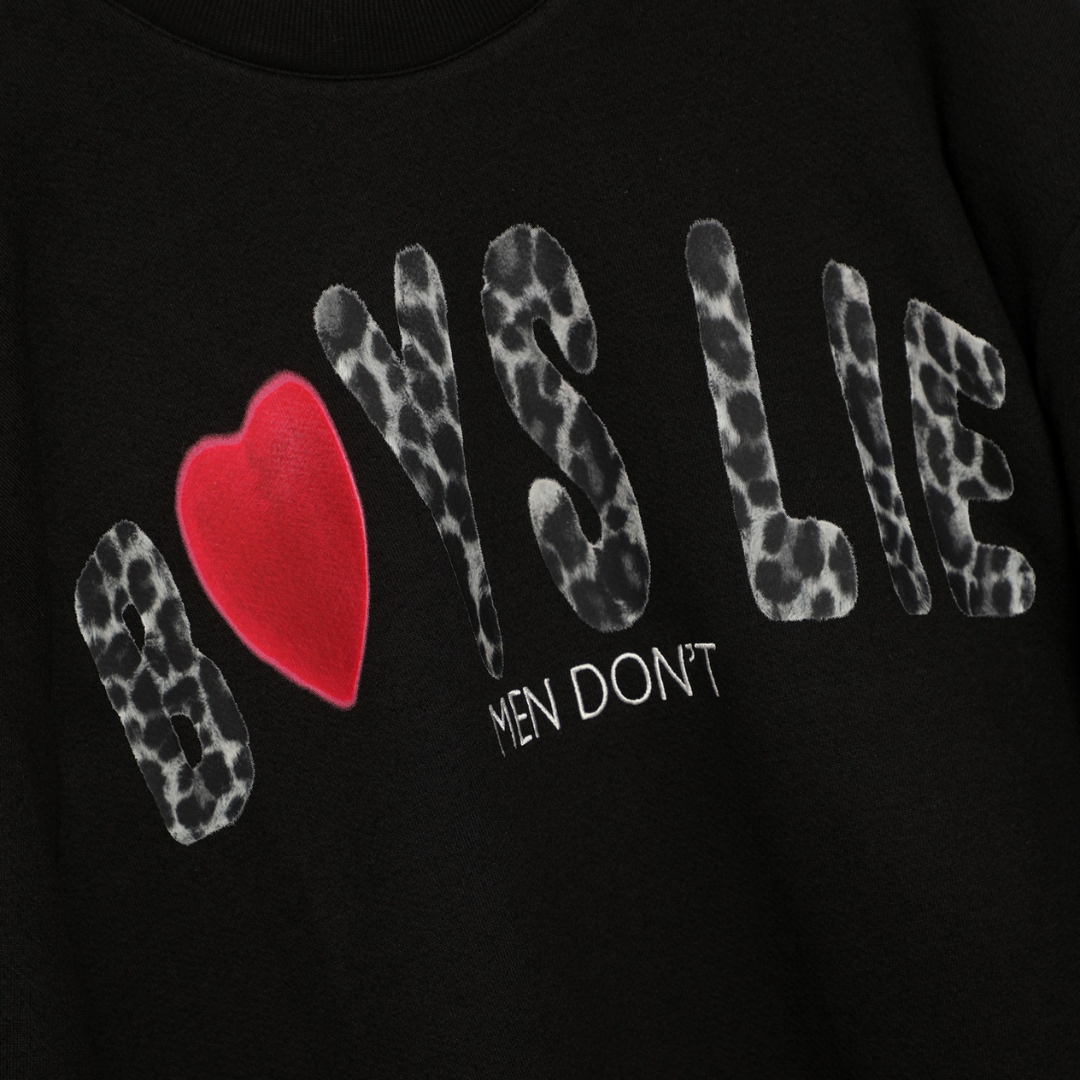 BOYS LIE - CAITLYN CODED KARA CREWNECK: Black