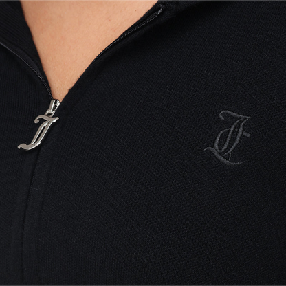 Juicy Couture - Big Bling Knit Hoodie: Liquorice