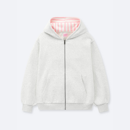 Happy Camp3r - Cotton Candy Stripes Zip Hoodie
