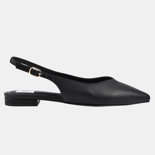 Cawnie Black Slingback Flat