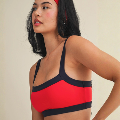Fabiana Sports Bra: Blood Orange