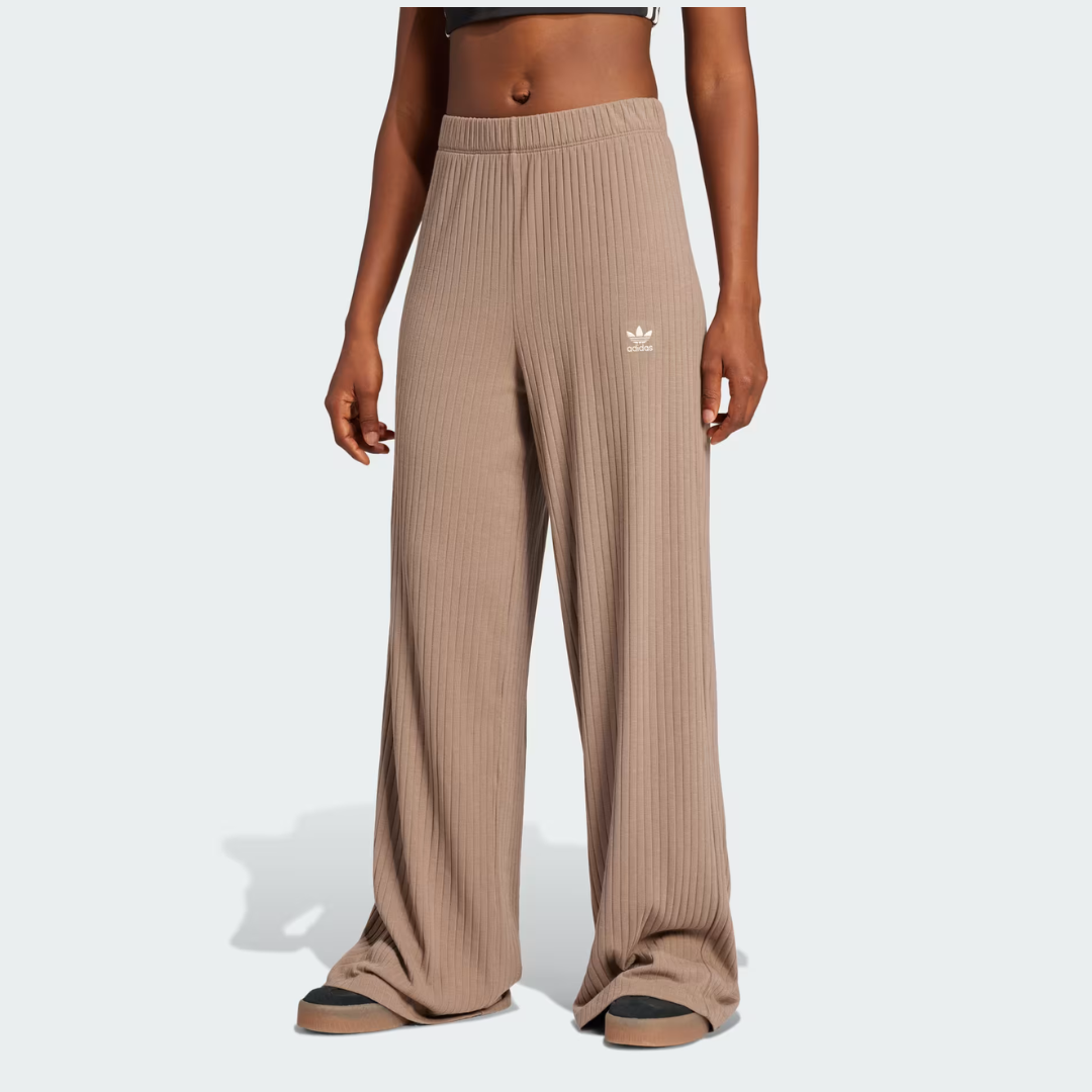 adidas Women's Essentials Wide Rib Pants: Trace Brown