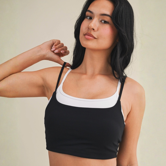 Juliette Layered Tank: Black