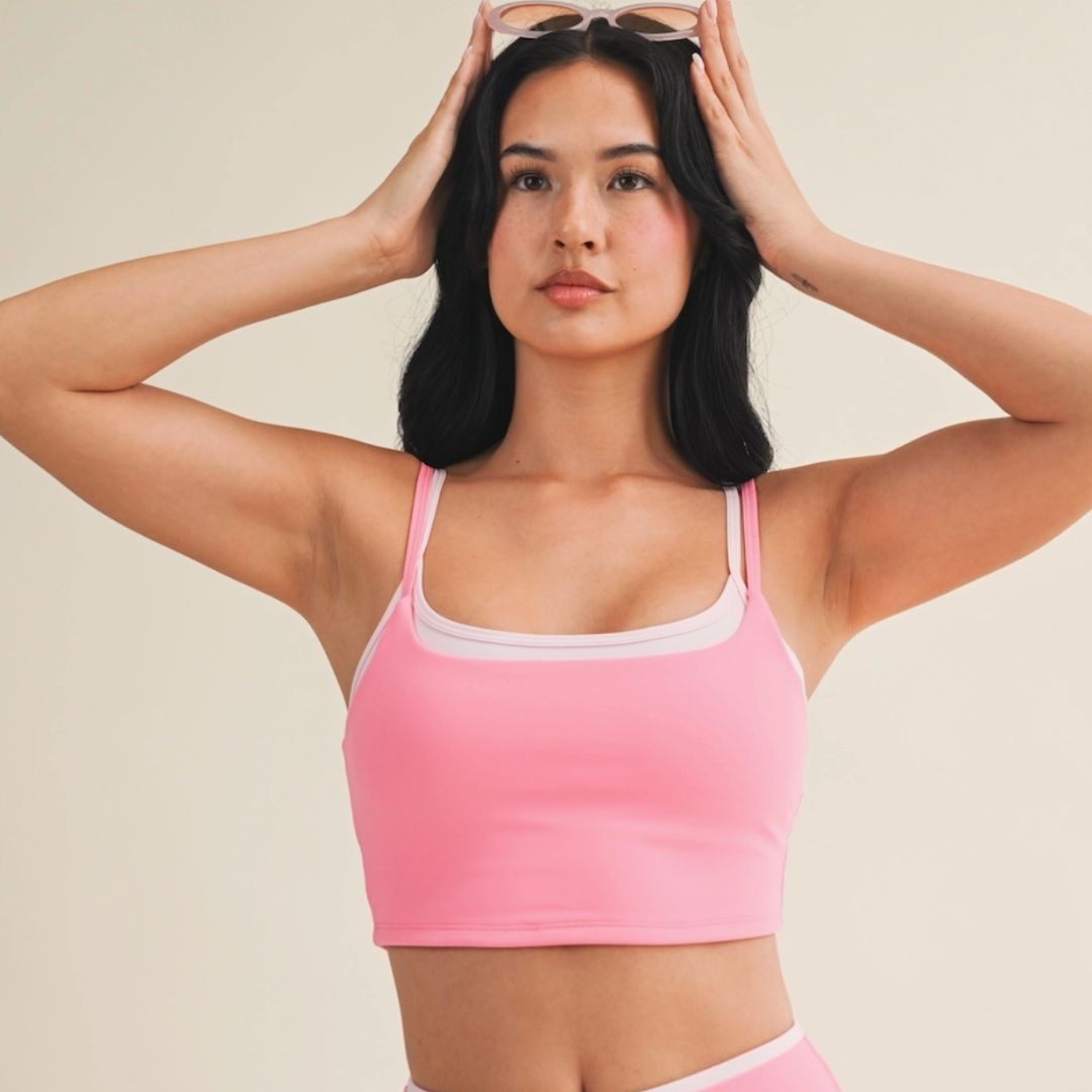 Juliette Layered Tank: Cotton Candy