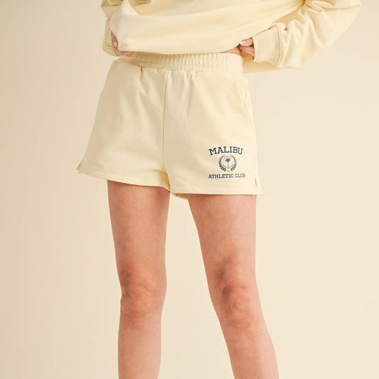 Malibu Athletic Club Sweatshorts: Cream