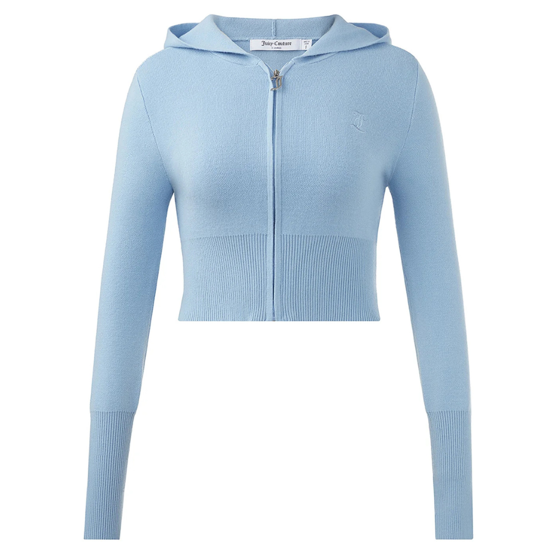 Juicy Couture - Big Bling Knit Hoodie: Frosted