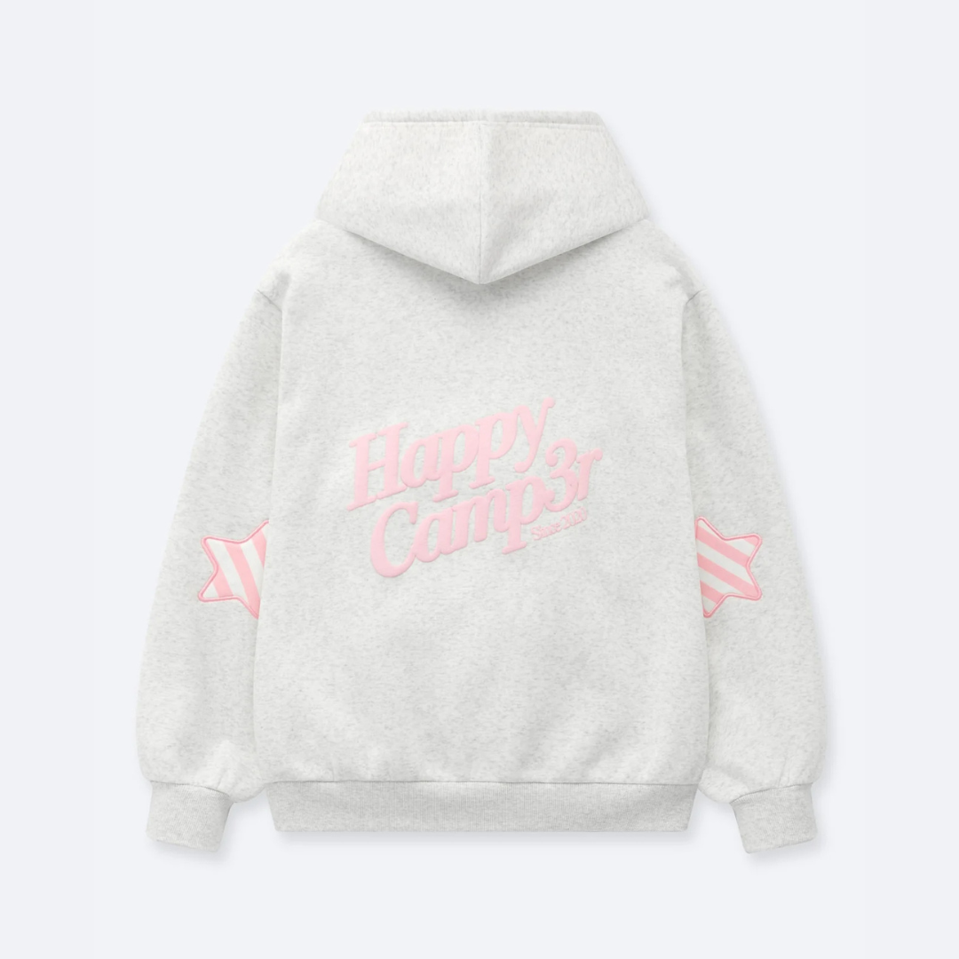 Happy Camp3r - Cotton Candy Stripes Zip Hoodie