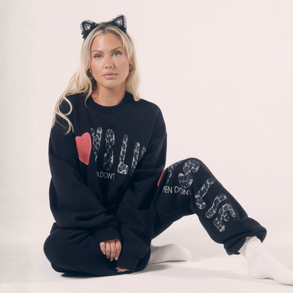 BOYS LIE - CAITLYN CODED KARA CREWNECK: Black