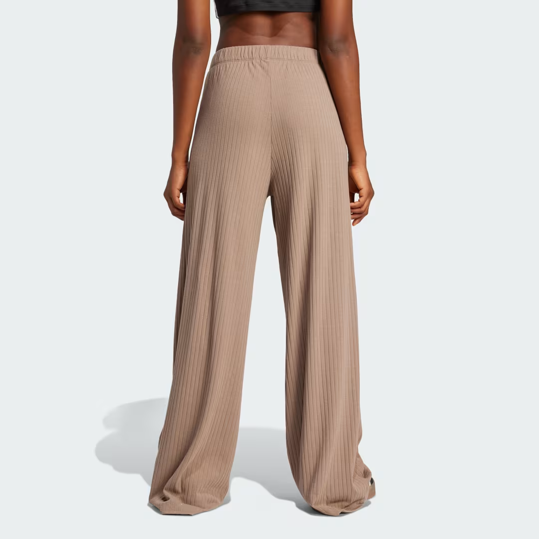 adidas Women's Essentials Wide Rib Pants: Trace Brown