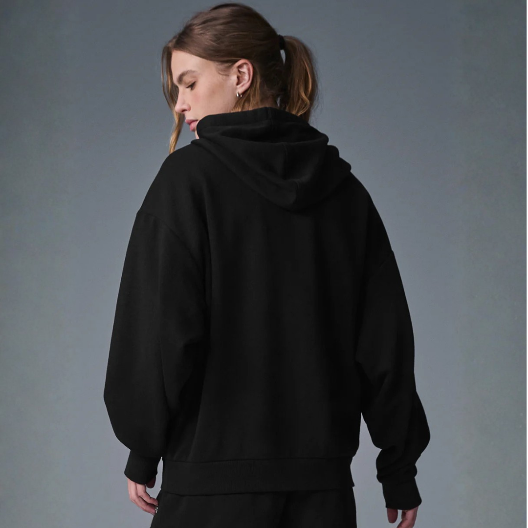 alo - Accolade Full Zip Hoodie: Black