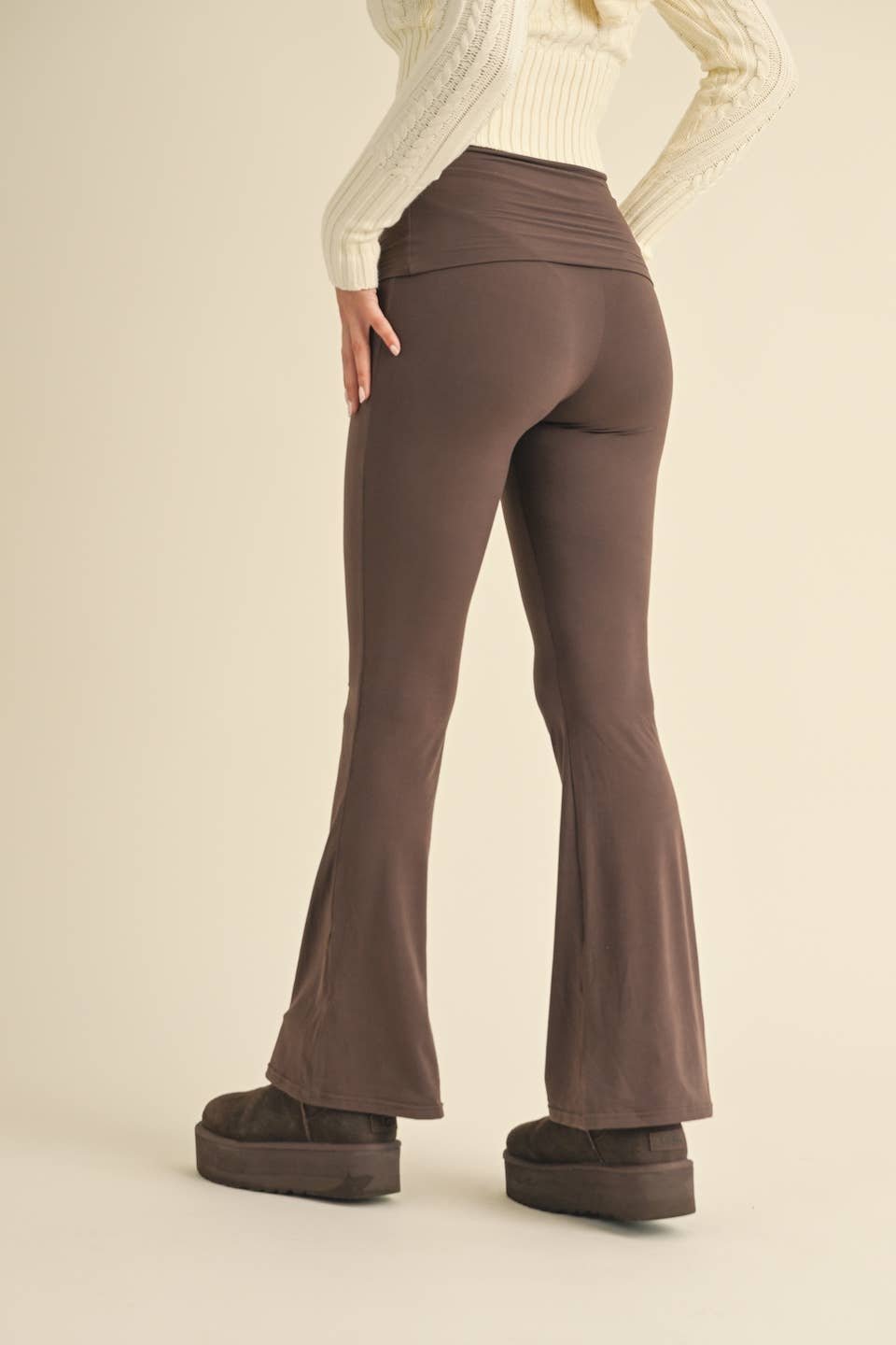 Tessa Soft Knit Foldover Yoga Pants