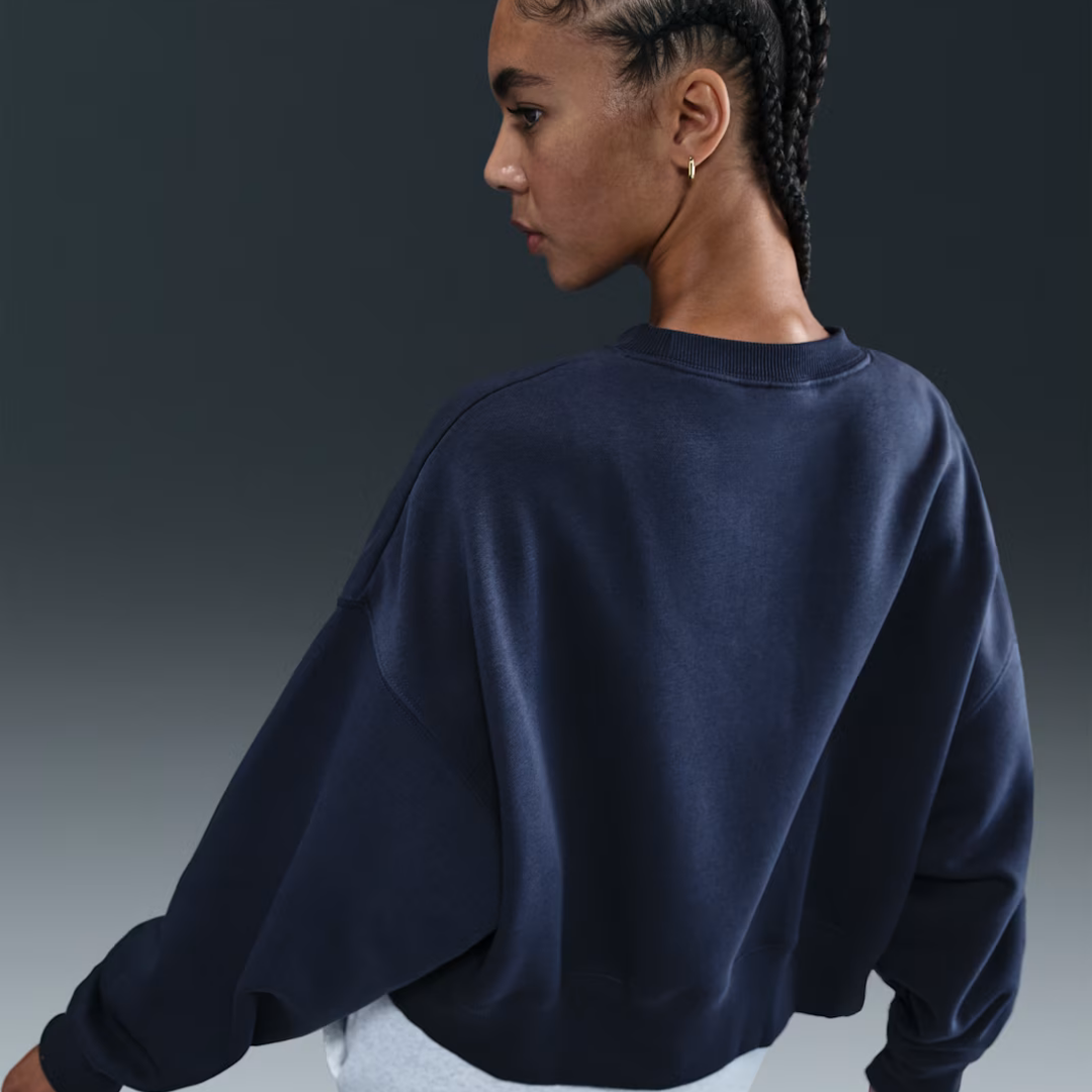 Nike Phoenix Fleece Over-Oversized Crew: Navy