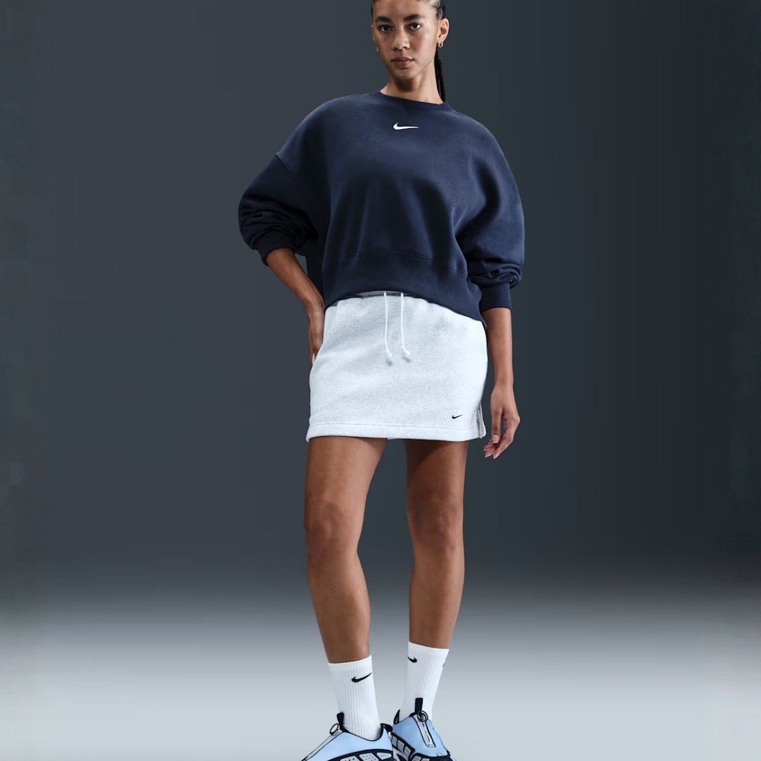 Nike Phoenix Fleece Over-Oversized Crew: Navy