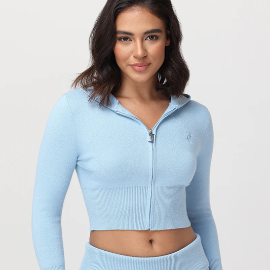 Juicy Couture - Big Bling Knit Hoodie: Frosted
