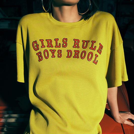 BOYS LIE - GIRLS RULE BOYS DROOL BF TEE