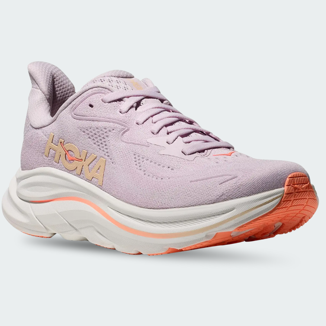 Hoka One One Clifton 10 Lilac Cream Tangerine Glow Women's